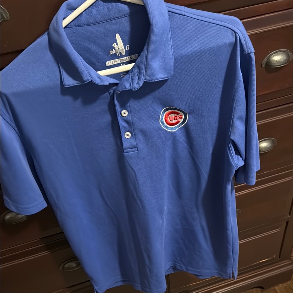 Johnnie-O  Blue Polo with Chicago Cubs logo